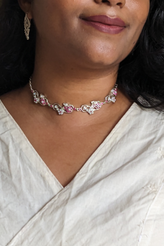 Chandni necklace (Pure silver)